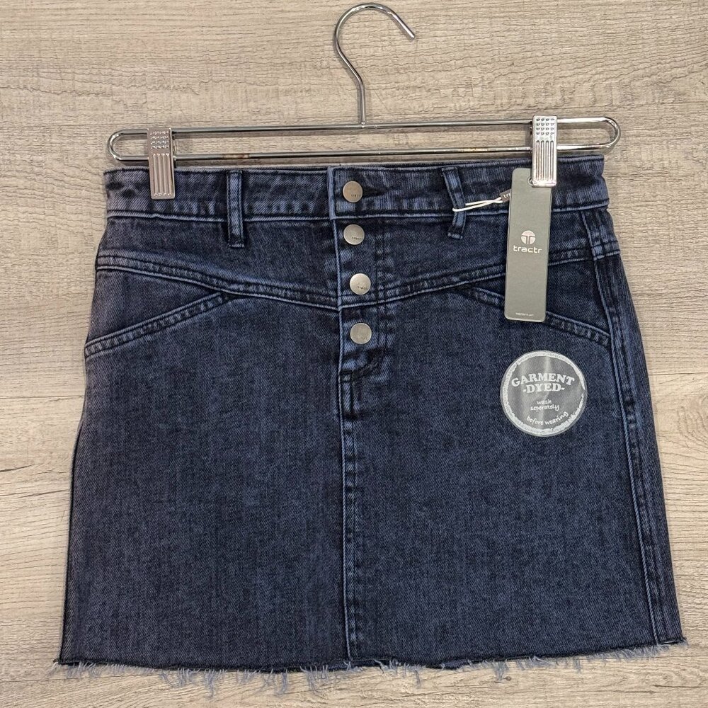 Tractr Button Front Skirt